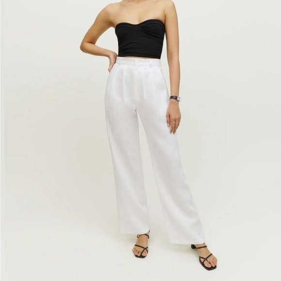 VESTA REFORMATION LINEN PANTS - Picture 4 of 11